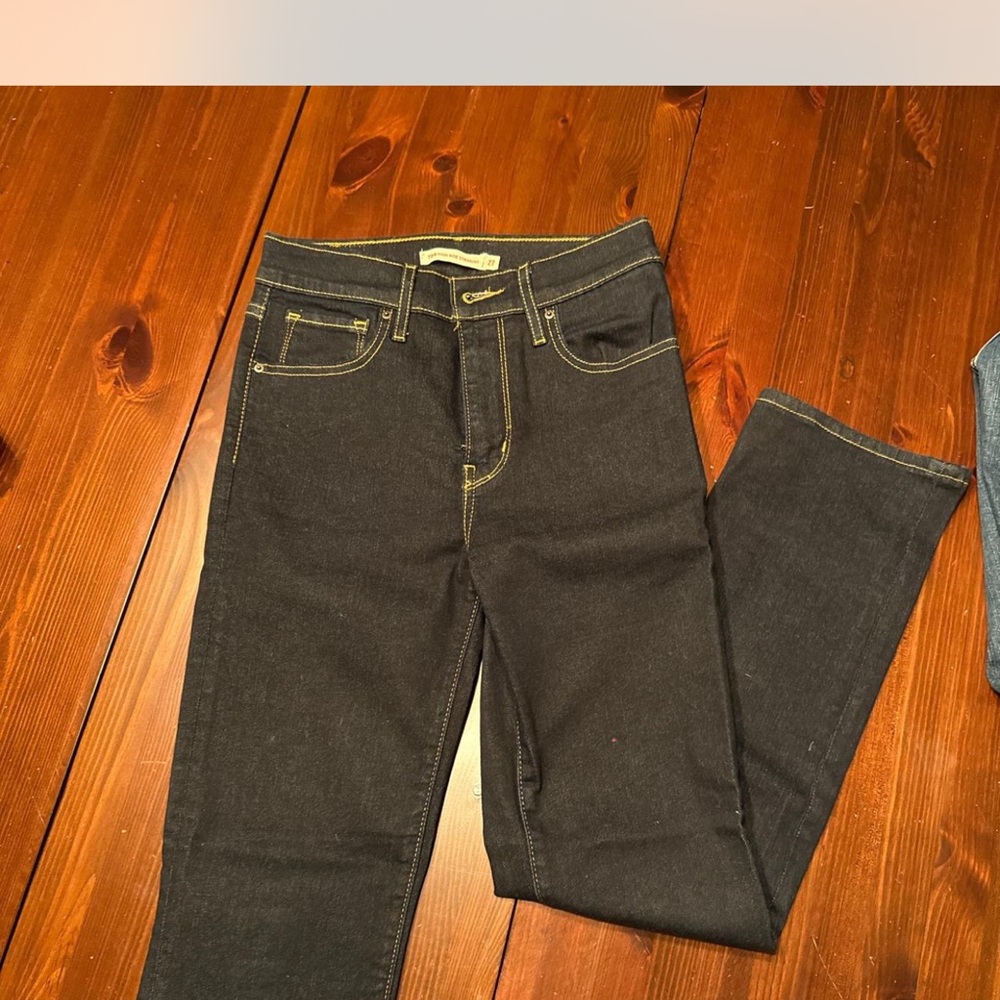Levi's Indigo High Rise Straight Jeans